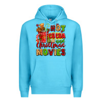 Ocean Blue hot cocoa and christmas movies Premium Hoodie - texasbilliewilder