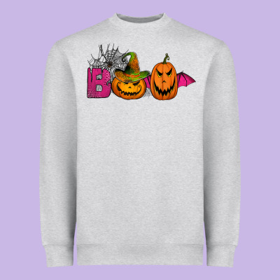 Boo Pumpkins Heavyweight Sweatshirt Designed By Jasminsmagicworld