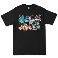 Black Western rabbit with Cross and flowers Premium Tee - Neo Western