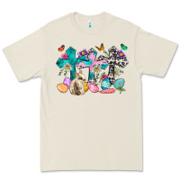 Bone Western rabbit with Cross and flowers Premium Tee - Neo Western