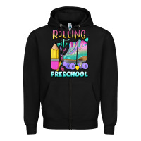 Black rolling into preschool Zipper Hoodie - BundleAndBundleShop
