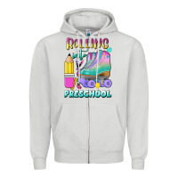 Dove Grey rolling into preschool Zipper Hoodie - BundleAndBundleShop