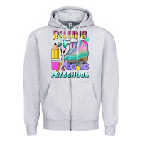Heather Grey rolling into preschool Zipper Hoodie - BundleAndBundleShop