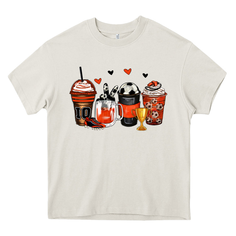 Soccer Coffee Cups Heavy Core Tee by Zillion Design Studio | Teevron