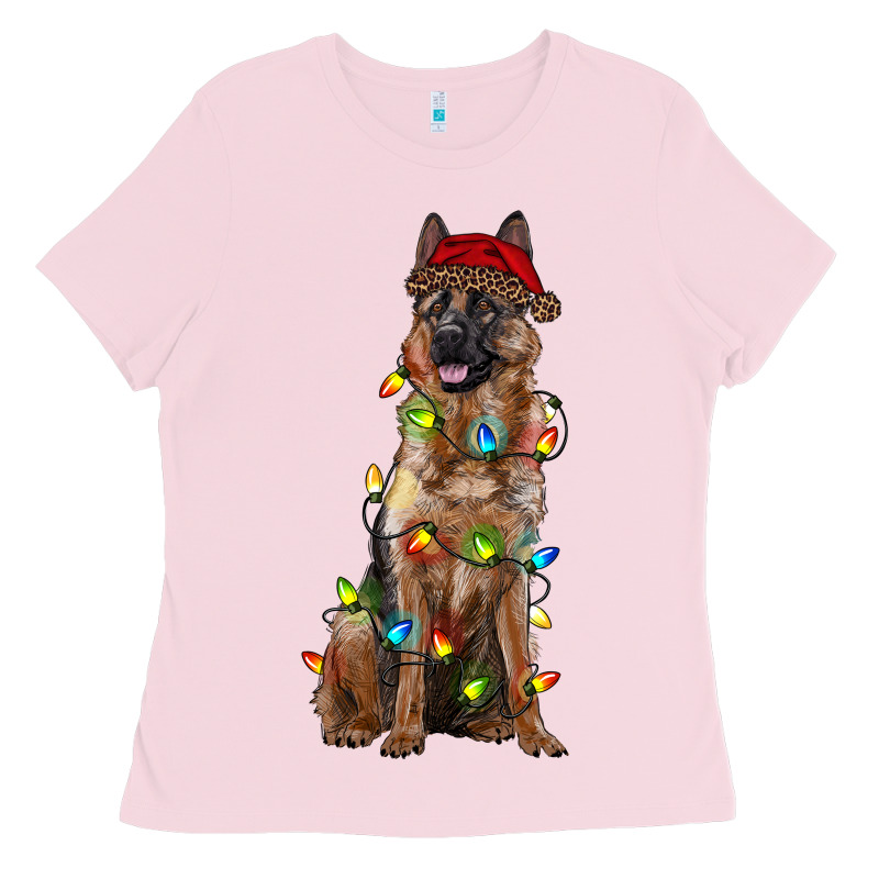 Christmas German Shepherd Ladies Tee by RanaPortraitStore | Teevron