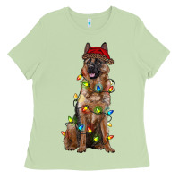 Matcha christmas german shepherd Ladies Tee - RanaPortraitStore