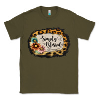 Army Green simply blessed Classic Tee - Jasminsmagicworld
