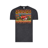 Vintage Black truck sunflower leopard Vintage Tee - AdoDesignShop