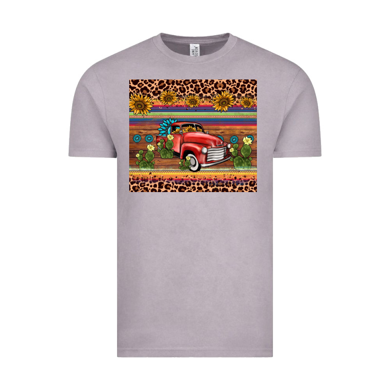 Truck Sunflower Leopard Vintage Tee by AdoDesignShop | Teevron