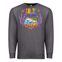 Charcoal Heather Salty soul Premium Sweatshirt - NancyCooperArtShop