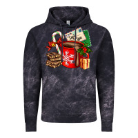 Cloud Black Christmas hot chocolate cup with gift and letters Vintage Hoodie - AdoDesignShop