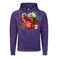 Cloud Purple Christmas hot chocolate cup with gift and letters Vintage Hoodie - AdoDesignShop