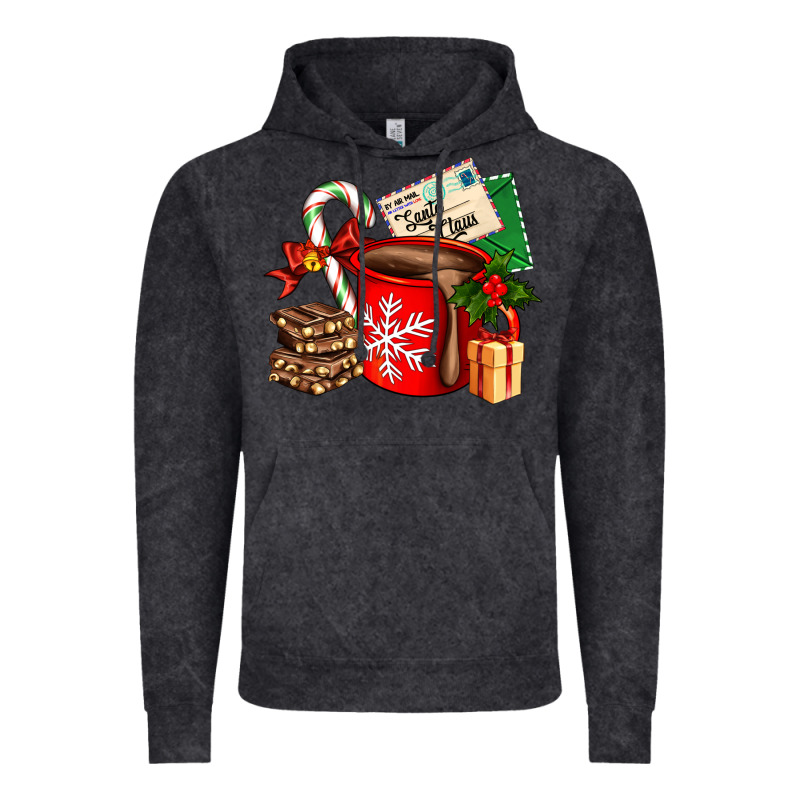 Christmas Hot Chocolate Cup With Gift And Letters Vintage Hoodie by AdoDesignShop | Teevron
