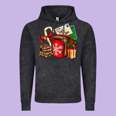 Christmas Hot Chocolate Cup With Gift And Letters Vintage Hoodie Designed By Adodesignshop