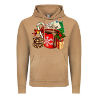 Vintage Camel Christmas hot chocolate cup with gift and letters Vintage Hoodie - AdoDesignShop