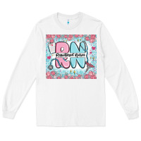 White registered nurse rn Long Sleeve Tee - MaliasSmallBusiness