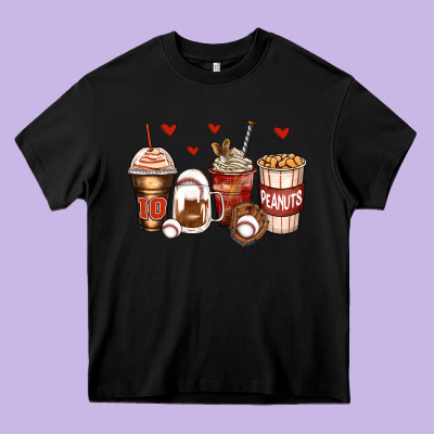 Baseball Coffee Cups Heavy Core Tee Designed By Zillion Design Studio
