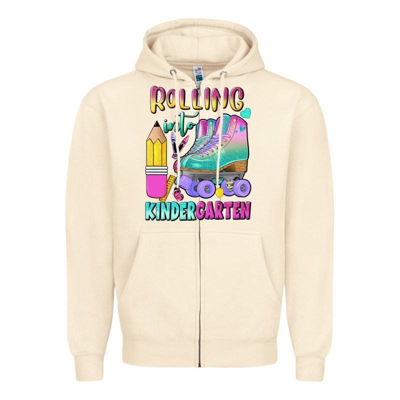 Rolling Into Kindergarten Zipper Hoodie by BundleAndBundleShop | Teevron