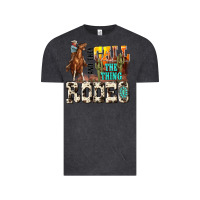 Vintage Black and they call the thing rodeo Vintage Tee - NancyCooperArtShop