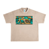 French Oak western  bison wild soul turquoise's gemstones  license plate template Urban Heavy Tee - BarkalooDesign
