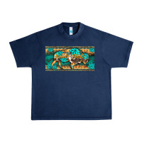 Navy western  bison wild soul turquoise's gemstones  license plate template Urban Heavy Tee - BarkalooDesign