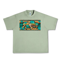 Oil Green western  bison wild soul turquoise's gemstones  license plate template Urban Heavy Tee - BarkalooDesign