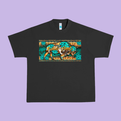 Western  Bison Wild Soul Turquoise's Gemstones  License Plate Template Urban Heavy Tee Designed By Barkaloodesign