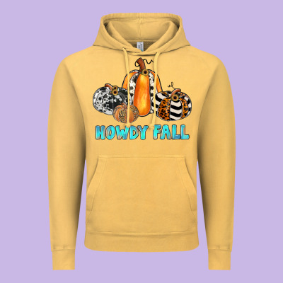 Howdy Fall Vintage Hoodie Designed By Jahusdesignshop