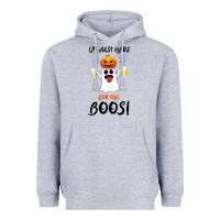 Heather Grey I'm Just Here For The Boos Heavyweight Hoodie - Bettercallsaul