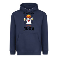 Navy I'm Just Here For The Boos Heavyweight Hoodie - Bettercallsaul