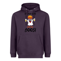 Plum I'm Just Here For The Boos Heavyweight Hoodie - Bettercallsaul