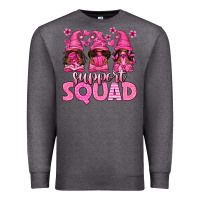 Charcoal Heather breast cancer afro gnomies support squad Premium Sweatshirt - texasbilliewilder