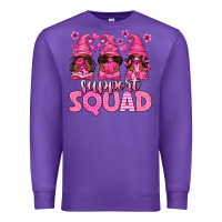Purple breast cancer afro gnomies support squad Premium Sweatshirt - texasbilliewilder