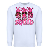 White breast cancer afro gnomies support squad Premium Sweatshirt - texasbilliewilder