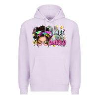 Lilac 80s made 90s raised messy bun Premium Hoodie - texasbilliewilder