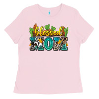 Bubblegum Pink blessed mom Ladies Tee - Zillion Design Studio