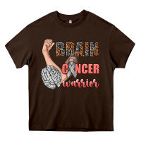 Chocolate Brown brain cancer warrior Heavy Core Tee - texasbilliewilder