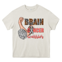 Cream brain cancer warrior Heavy Core Tee - texasbilliewilder