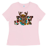 Bubblegum Pink christmas joy Ladies Tee - JahusDesignShop