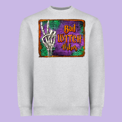 Bad Witch Vibes Heavyweight Sweatshirt Designed By Jasminsmagicworld