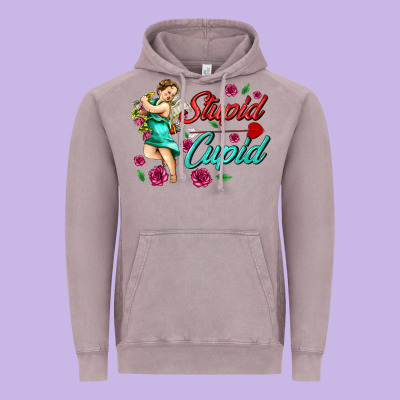 Stupid Cupid Vintage Hoodie Designed By Adodesignshop