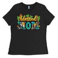 Black blessed mom Ladies Tee - Zillion Design Studio