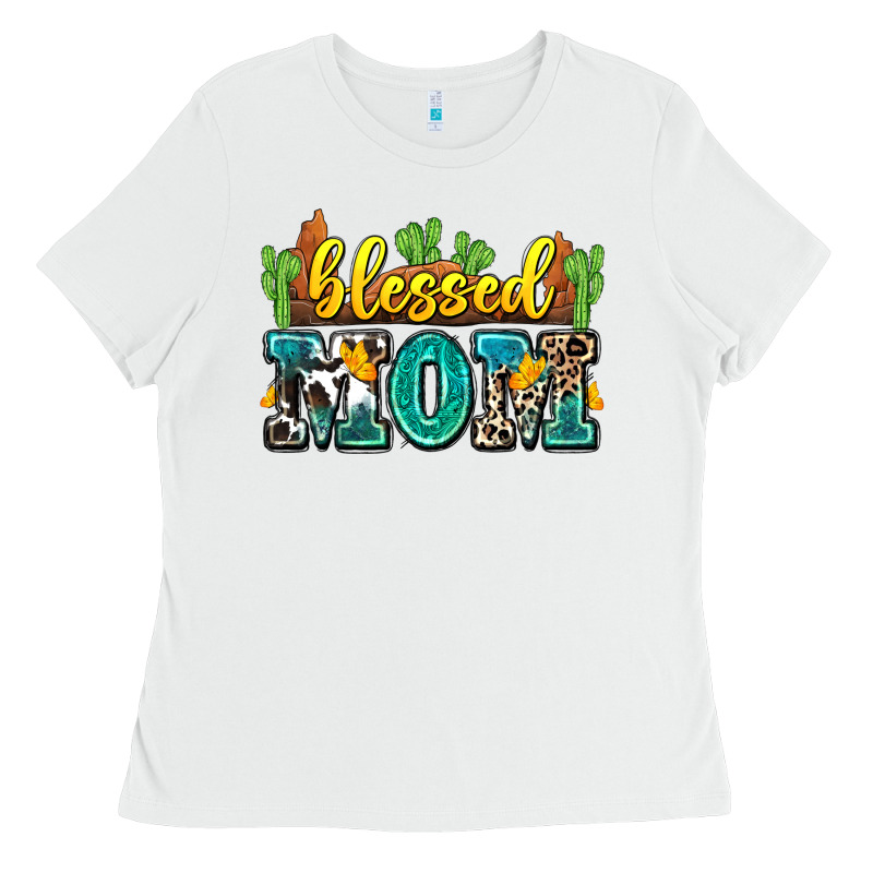 Blessed Mom Ladies Tee by Zillion Design Studio | Teevron