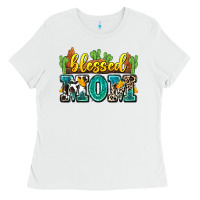 White blessed mom Ladies Tee - Zillion Design Studio