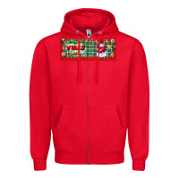 Red christmas vibes only Zipper Hoodie - BundleAndBundleShop