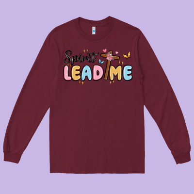 Spirit Lead Me Long Sleeve Tee Designed By Maliassmallbusiness