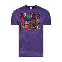 Cloud Purple santa's favorite nurse Vintage Tee - Jasminsmagicworld