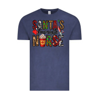 Vintage Denim santa's favorite nurse Vintage Tee - Jasminsmagicworld