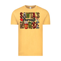Vintage Mustard santa's favorite nurse Vintage Tee - Jasminsmagicworld
