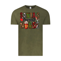 Vintage Olive santa's favorite nurse Vintage Tee - Jasminsmagicworld